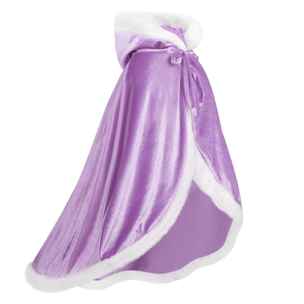 Visofayo hooded cape front view for quick princess cosplay.