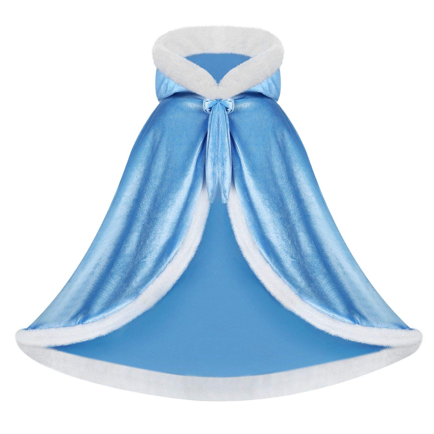 Visofayo hooded cape satin inside and velvet outside for luxe feel