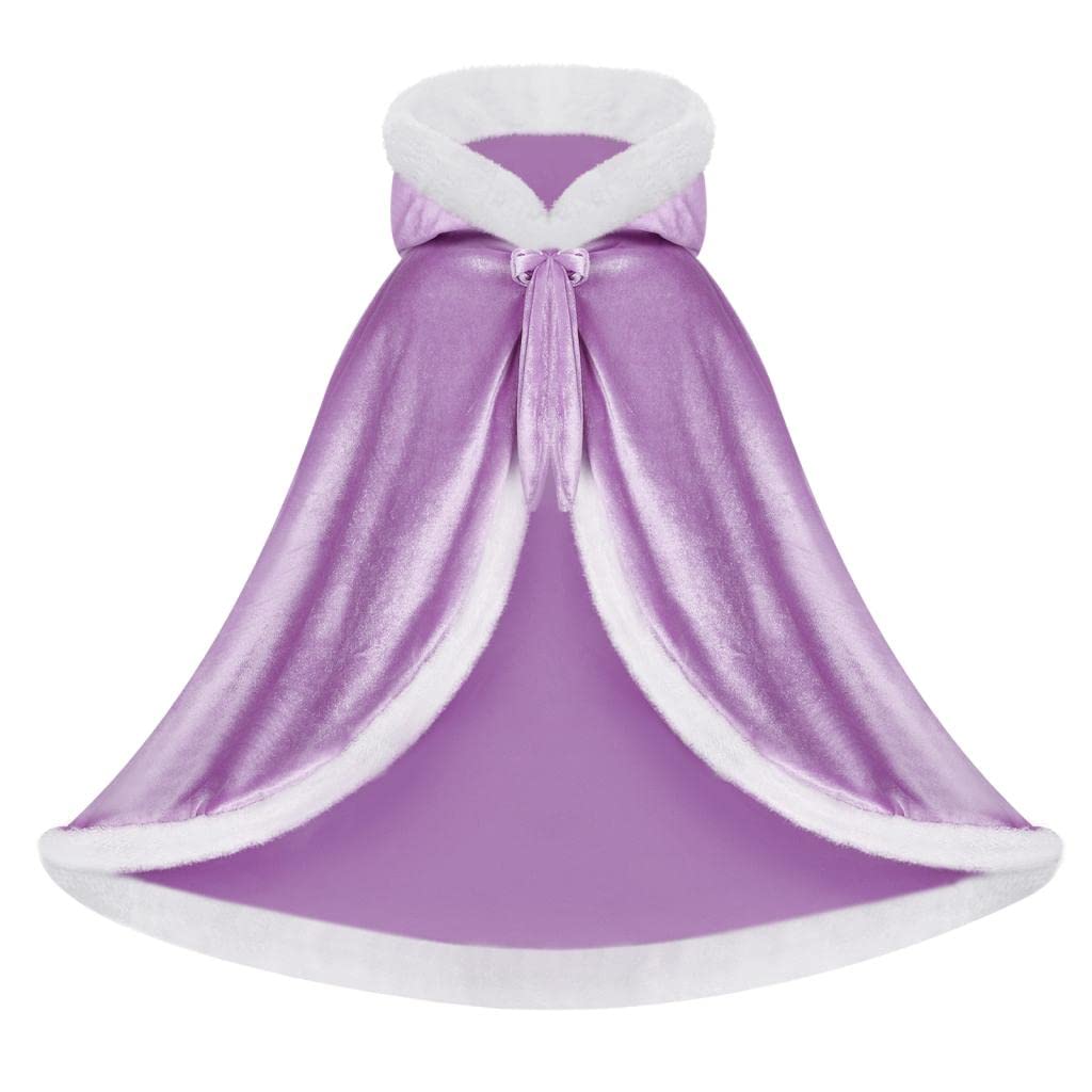 Visofayo toddler princess cape on model during pretend dress-up moment.