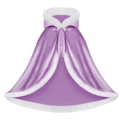 Visofayo toddler princess cape on model during pretend dress-up moment.