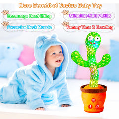 Vitosup cactus toy LED color lights enhance sensory playtime.