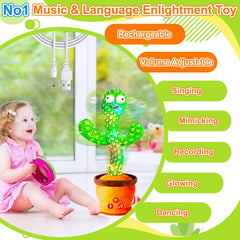 Vitosup talking cactus toy demonstrates friendly speech and imitates sounds to support interactive learning
