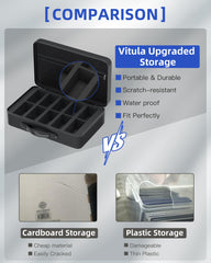 Vitula 14x11x4.3 inch exterior provides roomy capacity.