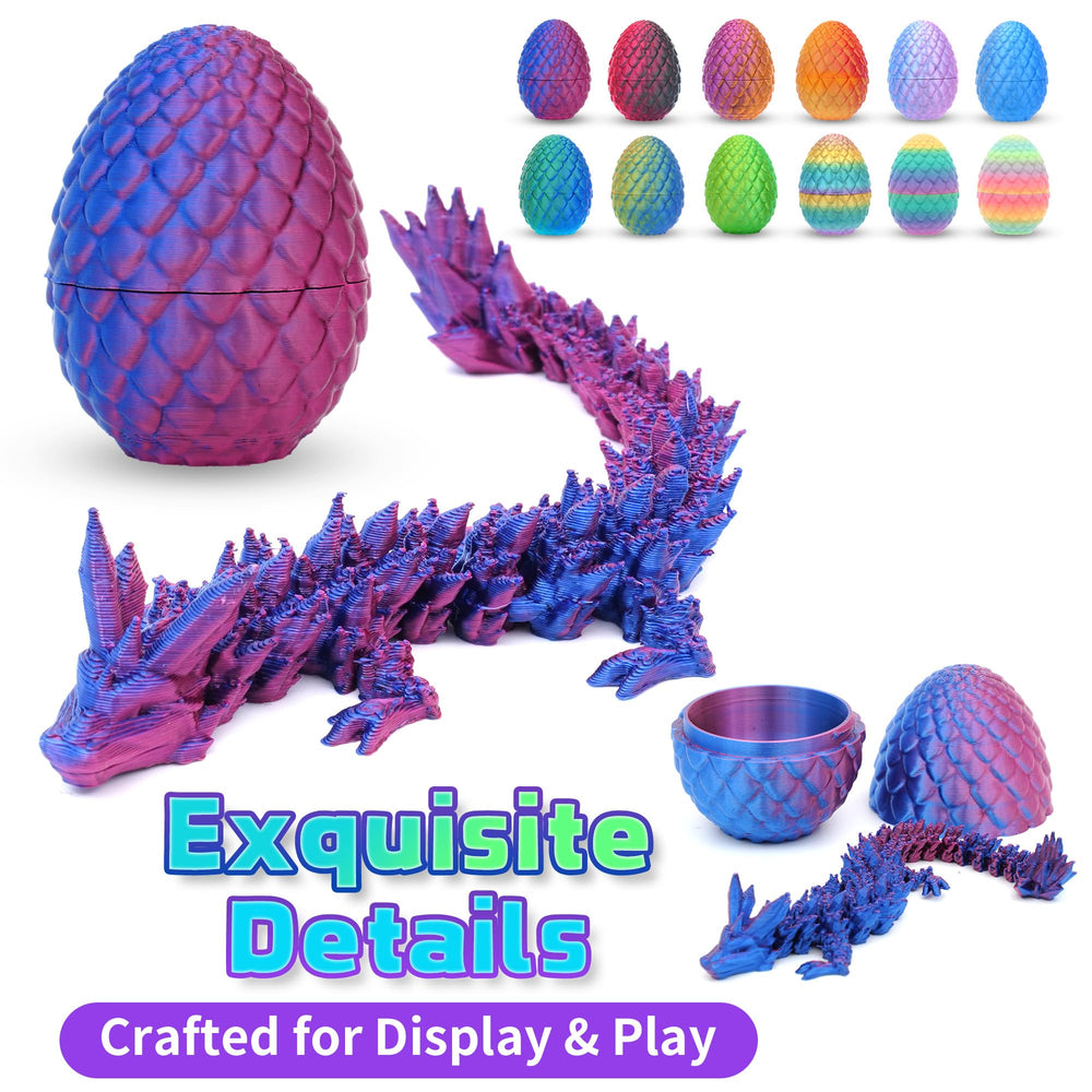 VivaNova glow dragon egg glows in the dark for a magical after-dark reveal