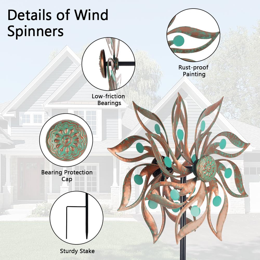 Viveta garden windspinner brightens lawns as it turns in the breeze