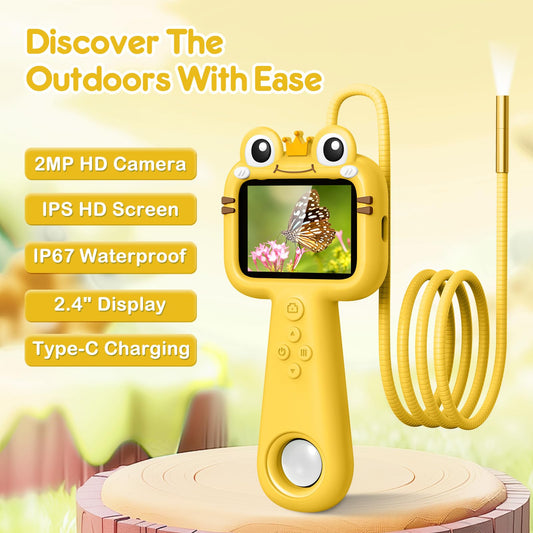 Vivid Glass borescope for kids with flexible probe for safe outdoor inspection.