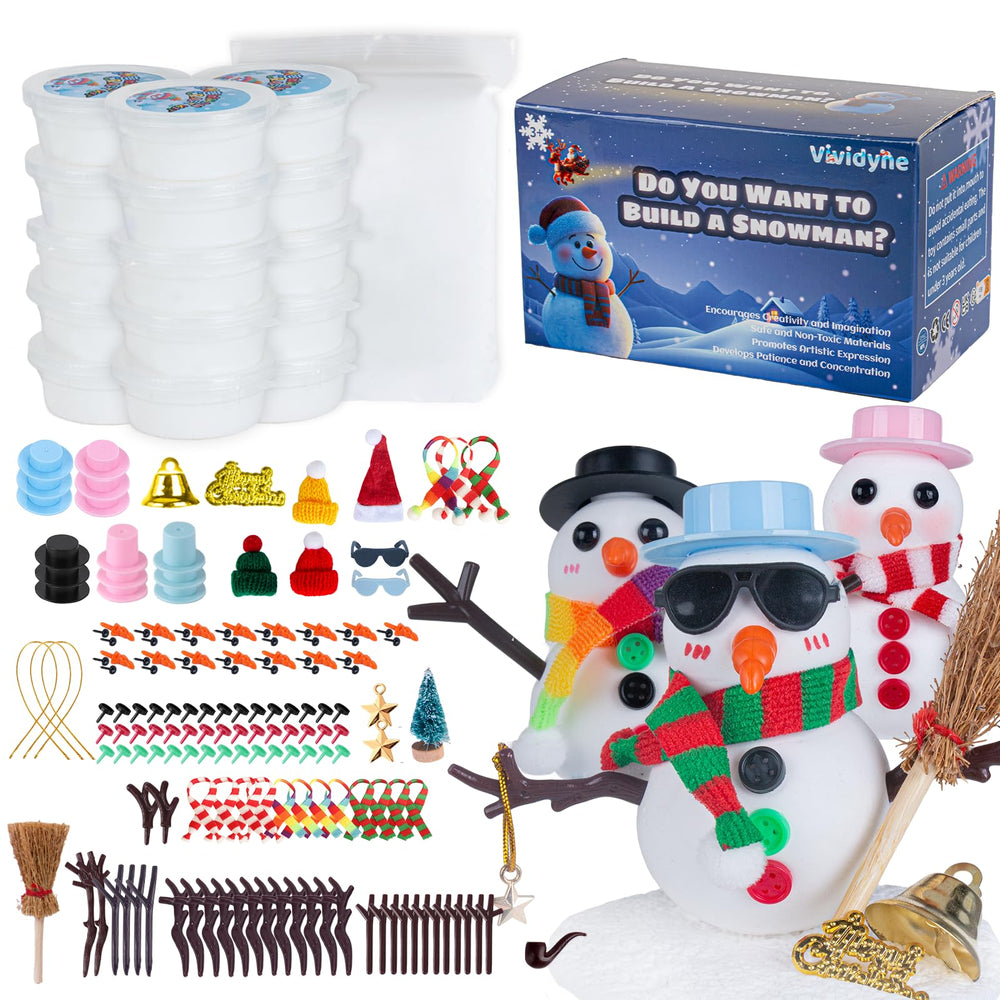 Vividyne Snowman Kit packaging image for home classroom festive activity