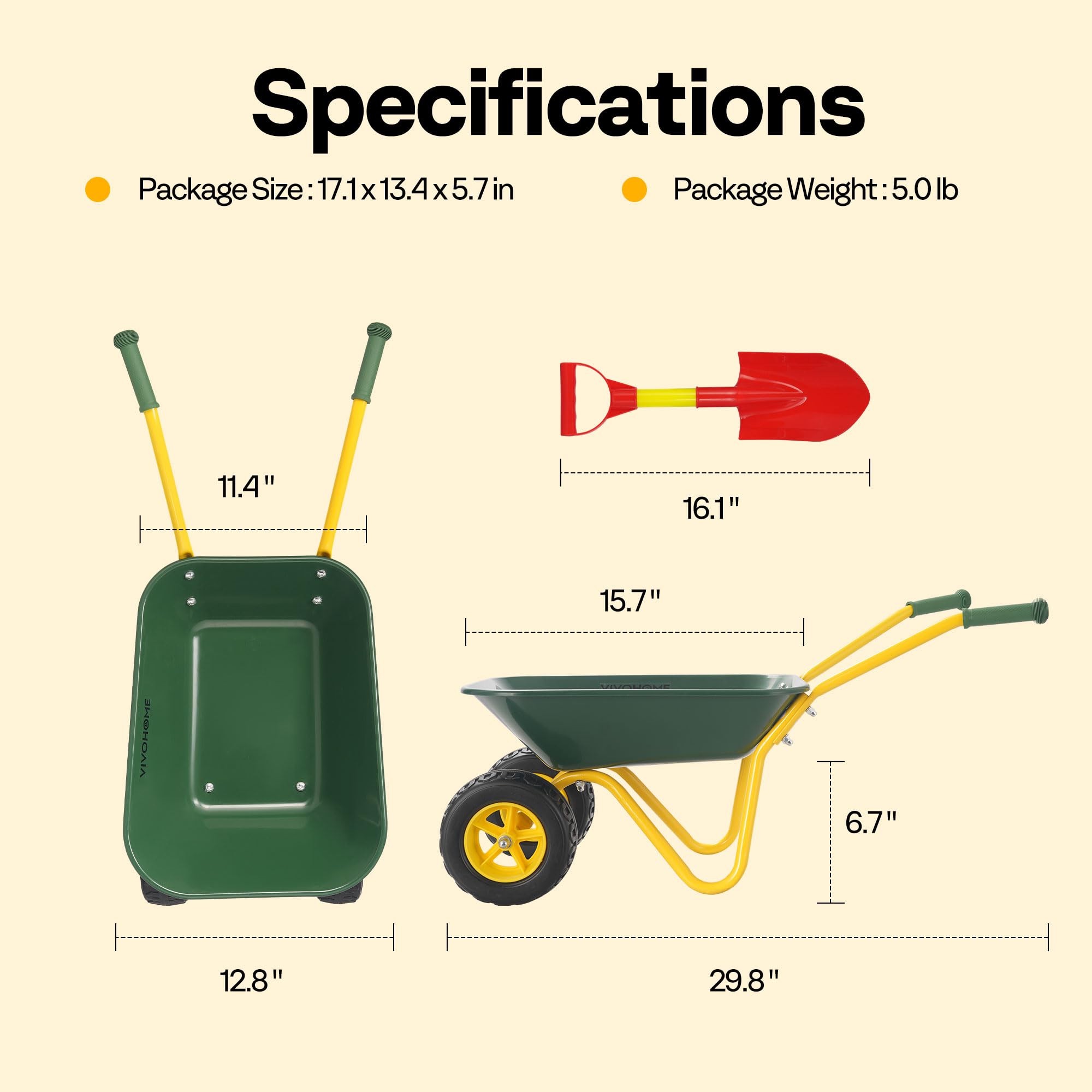 VIVOHOME little gardener wheeled cart invites exploration and creativity