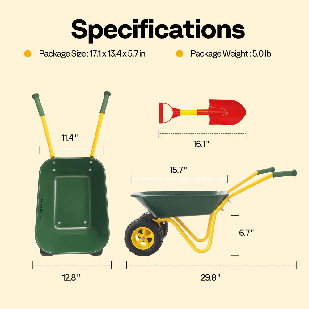 VIVOHOME little gardener wheeled cart invites exploration and creativity