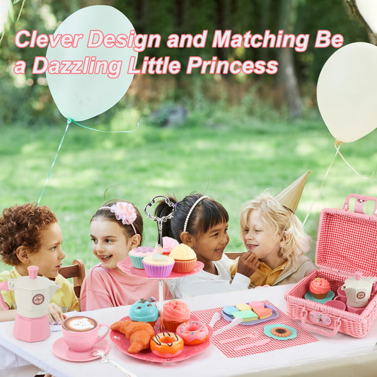 Viwulute Afternoon Tea pretend pastries spark creativity during tea party play