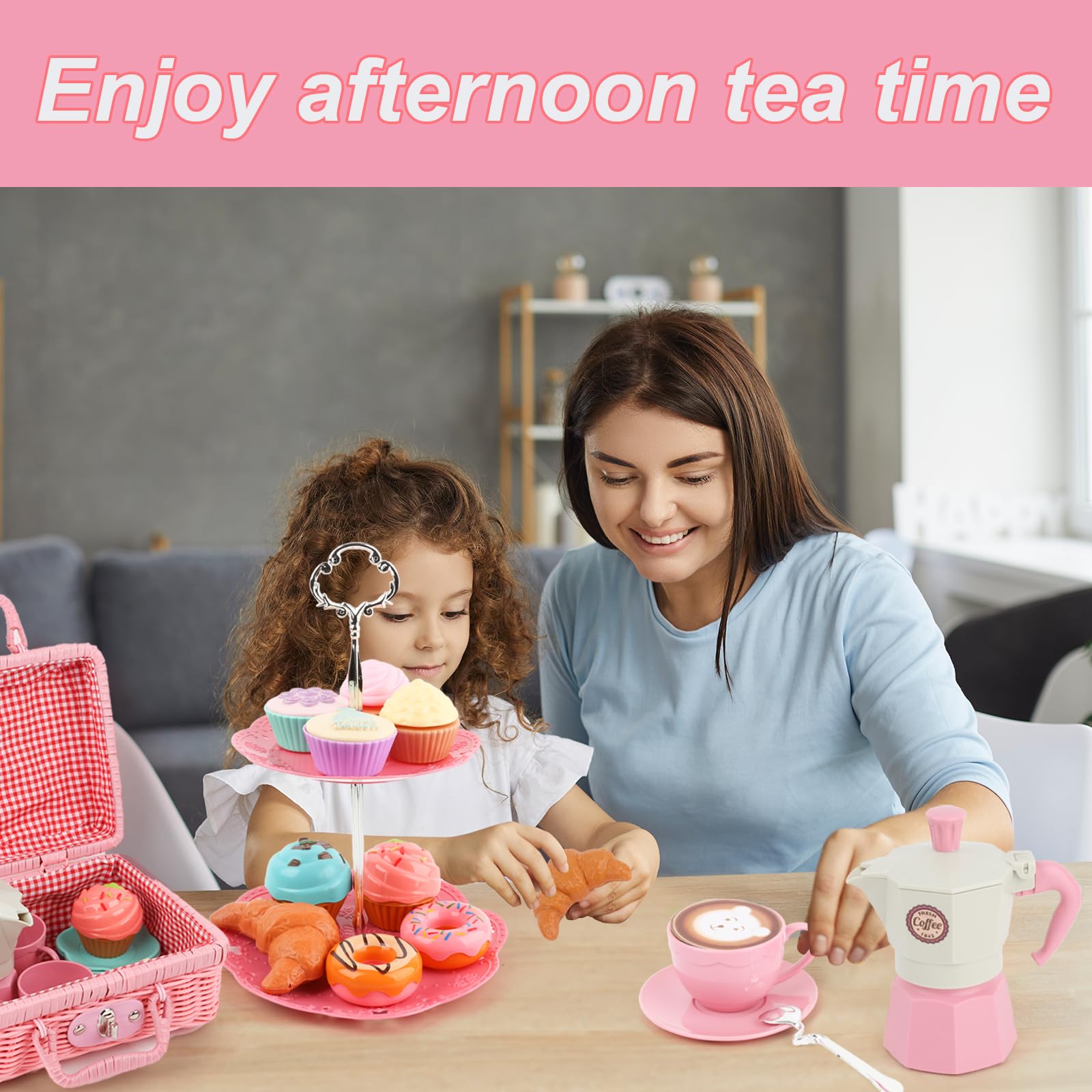 Viwulute Afternoon Tea serving tray helps arrange a graceful party setup