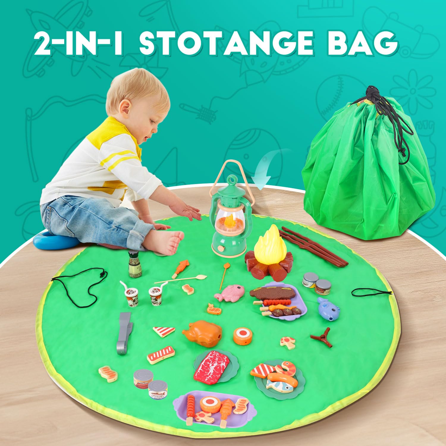 Viwulute camping play fire props provide quiet, safe storytelling moments.