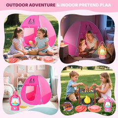 Viwulute camping set offers easy setup so kids start adventures in seconds.