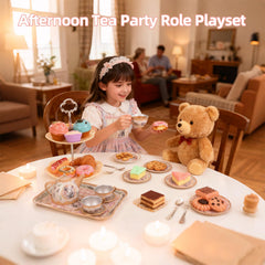 Viwulute picnic play scene with the Tea Party Set for outdoor pretend fun