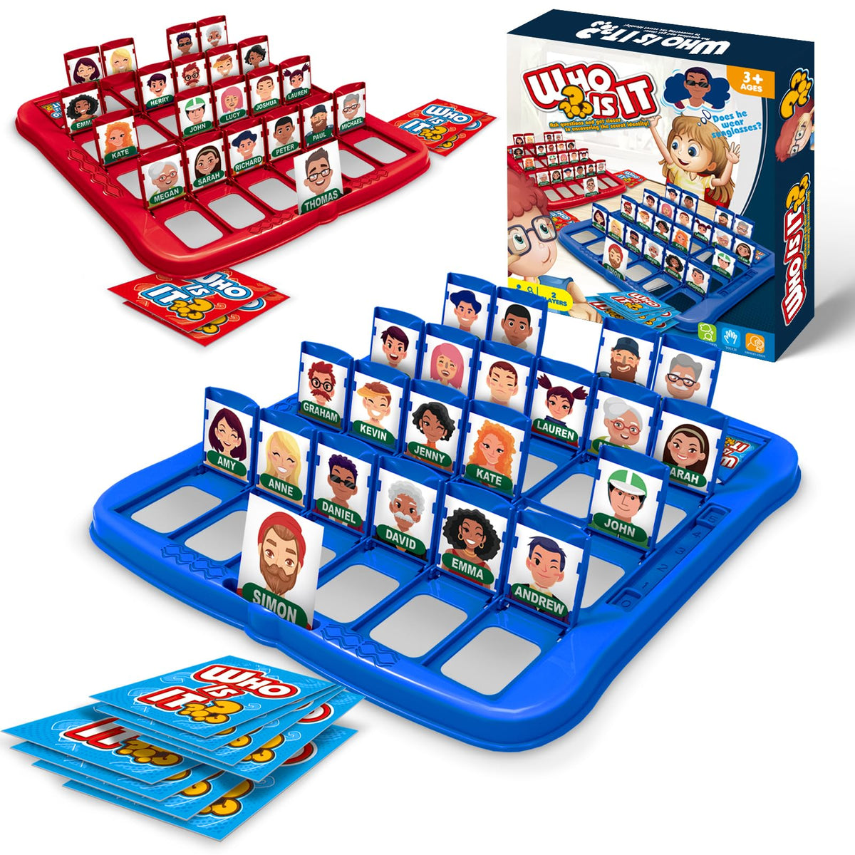 Vizikn Classic Character Guessing Game box, compact and durable for family play.