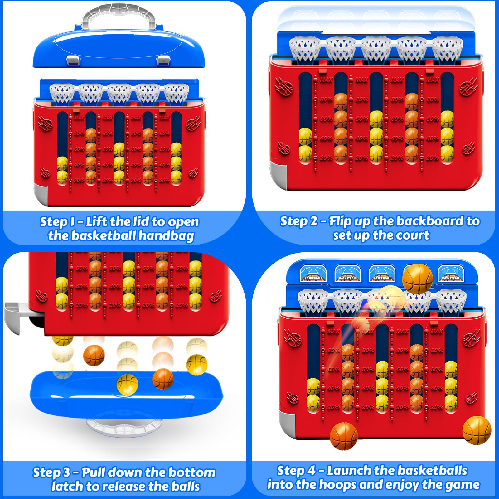 VIZIKN holiday gift tabletop basketball game for kids.