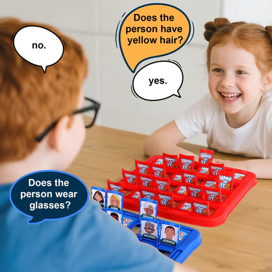 Vizikn Who Is It game, players asking questions to guess a character.