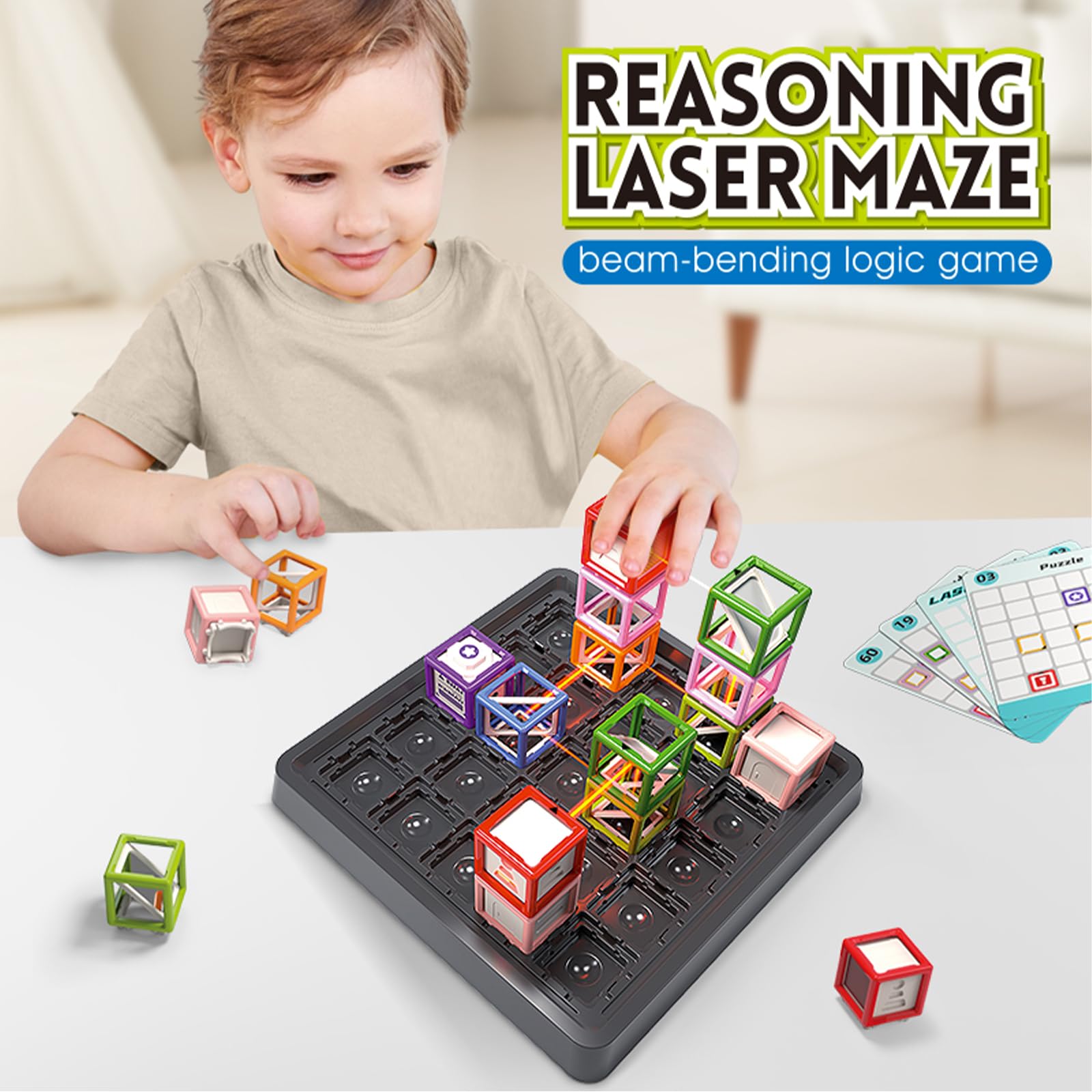 Beam-bending challenge demonstrates problem-solving and logical thinking.