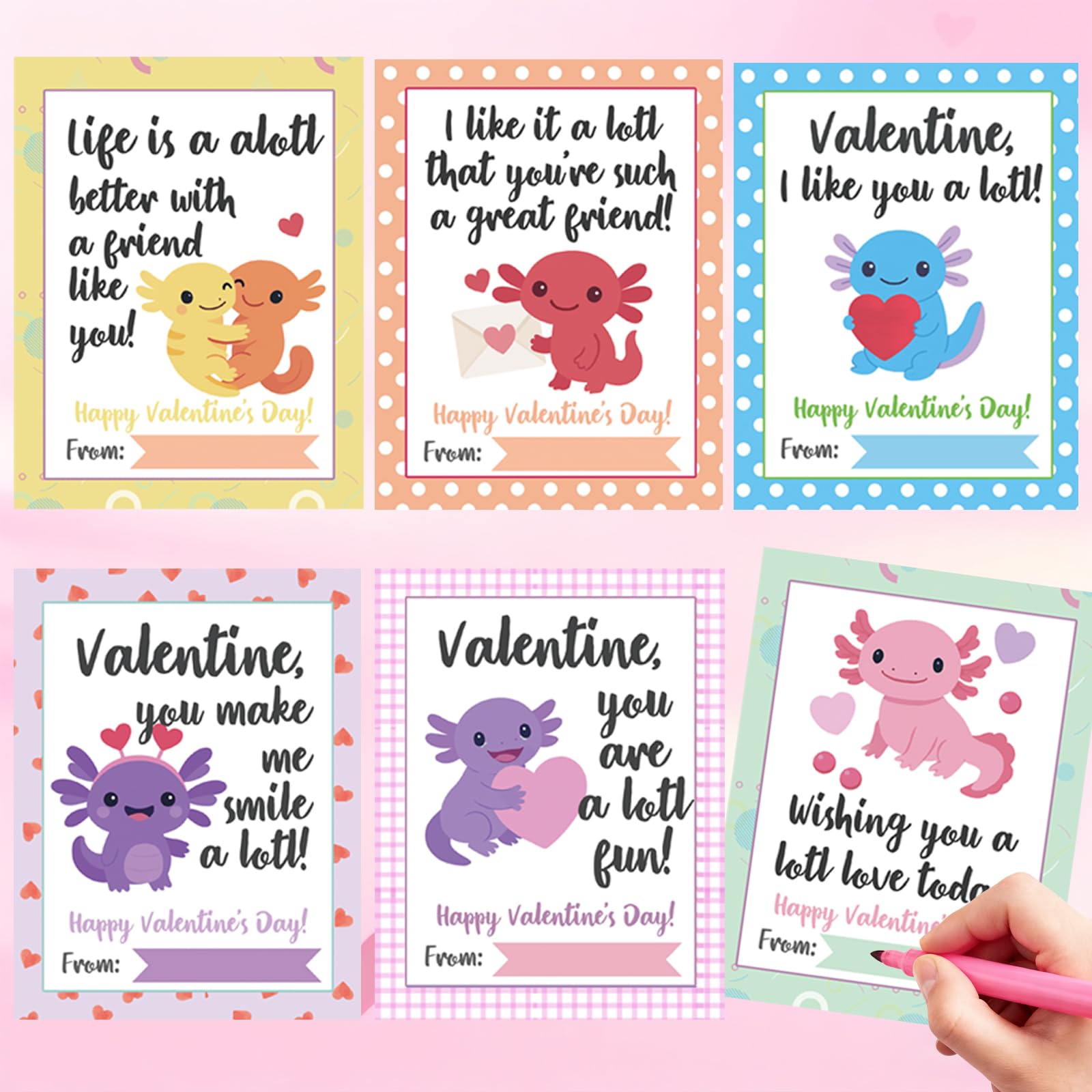 Vkovnis axolotl smiling face squishy highlighting playful design.