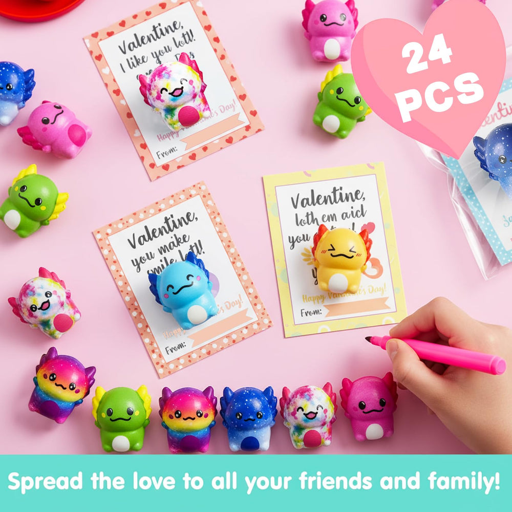 Vkovnis axolotl squishy in hand ideal for on-the-go gifting.