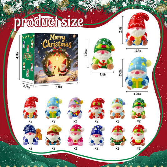 Vkovnis Christmas Gnome Squishies colorful pack close-up for sensory fun