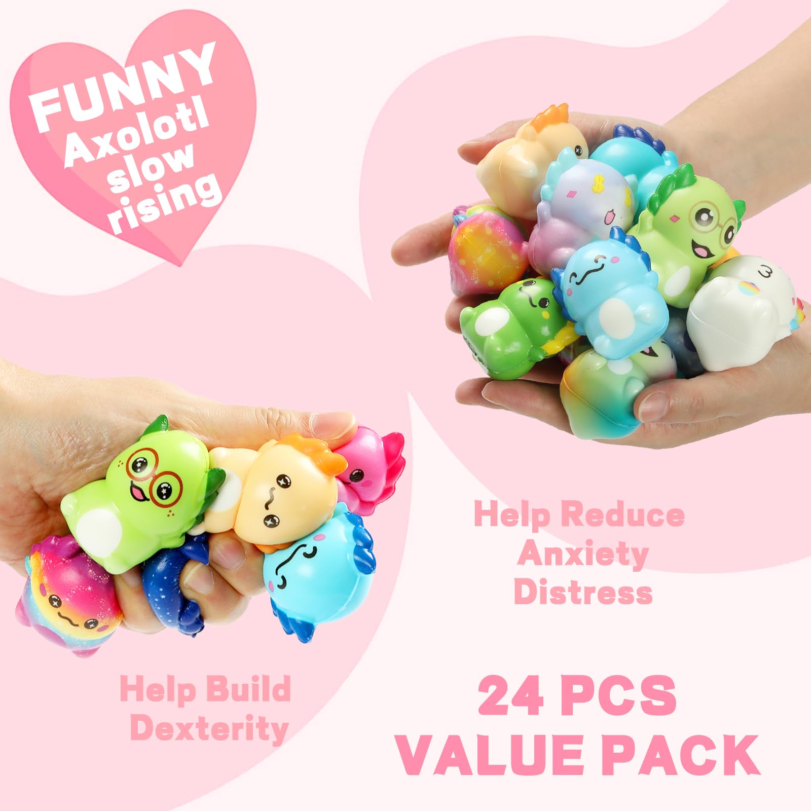 Vkovnis valentines day classroom favors axolotl ready for sharing.