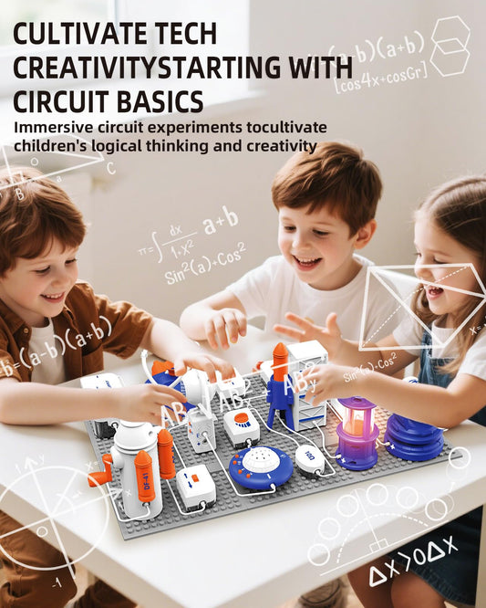 VLGOEM color-coded pieces enable quick, frustration-free circuit building for young engineers