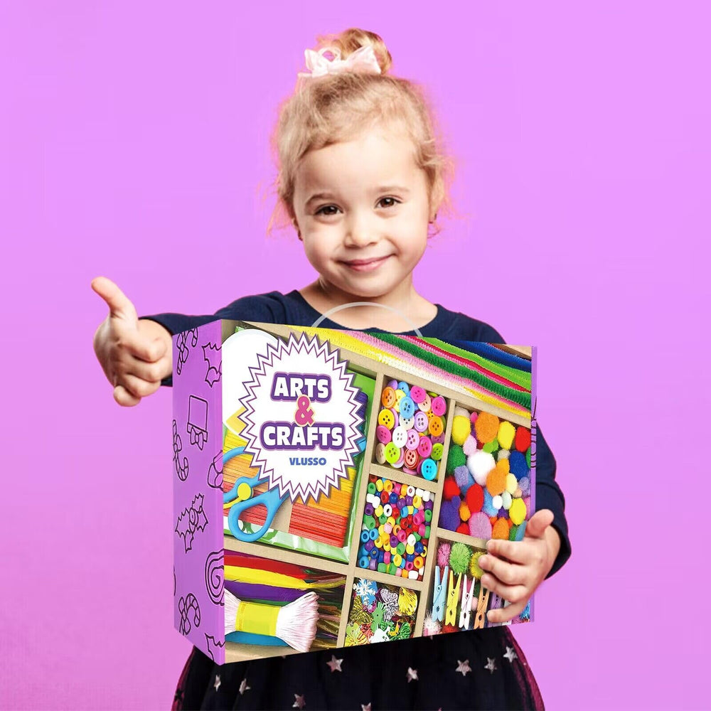VLUSSO color paper creates vibrant backgrounds for kids art projects.