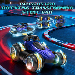 Vmiya blue RC car drifts sideways for dynamic playtime