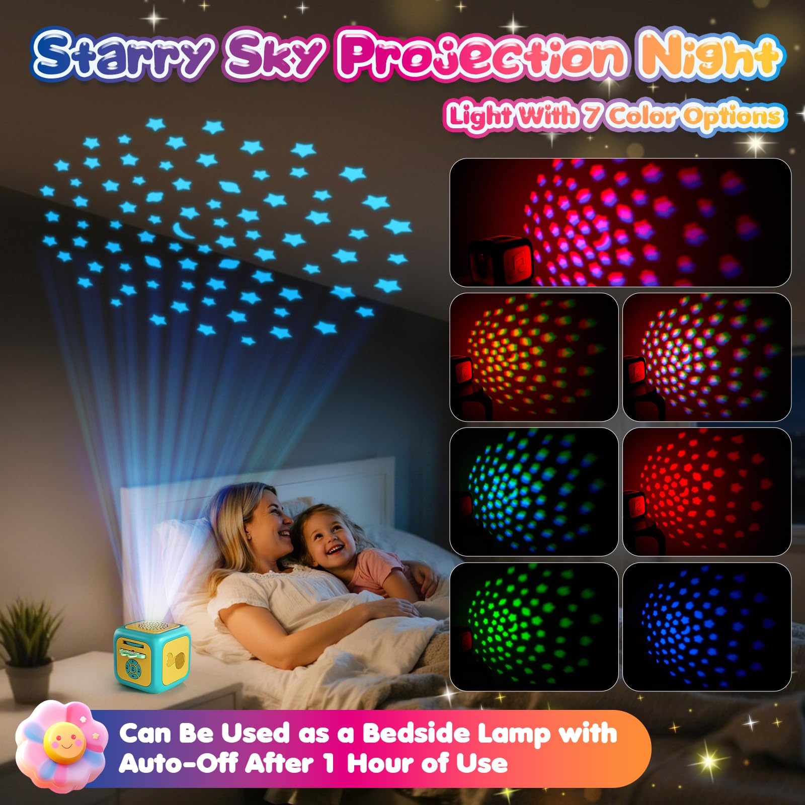Vmiya Story Projector auto-off feature powers down after use.