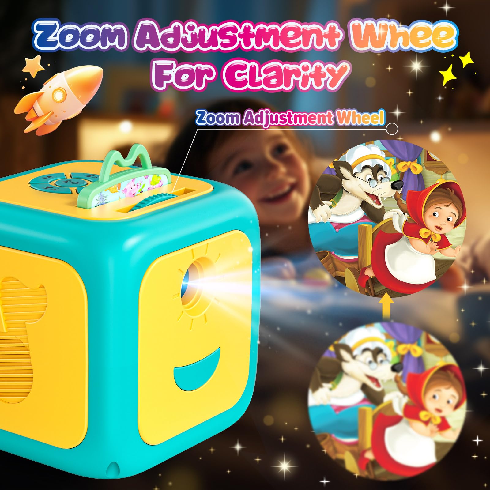 Vmiya Story Projector card set shows eight images per card.