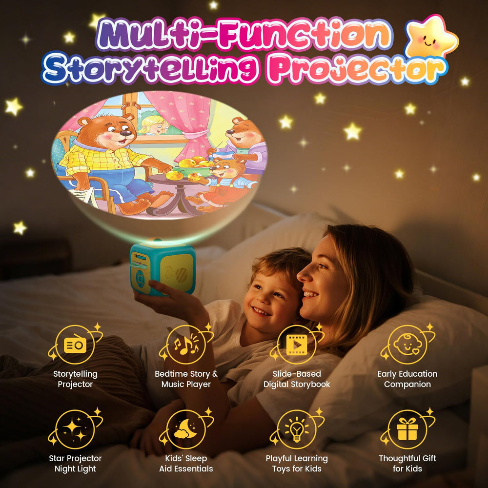 Vmiya Story Projector displays five educational stories for curious toddlers.