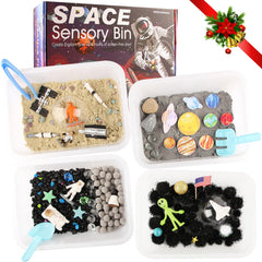 VMNlooking Space Bin with nine planets enhances tactile exploration.