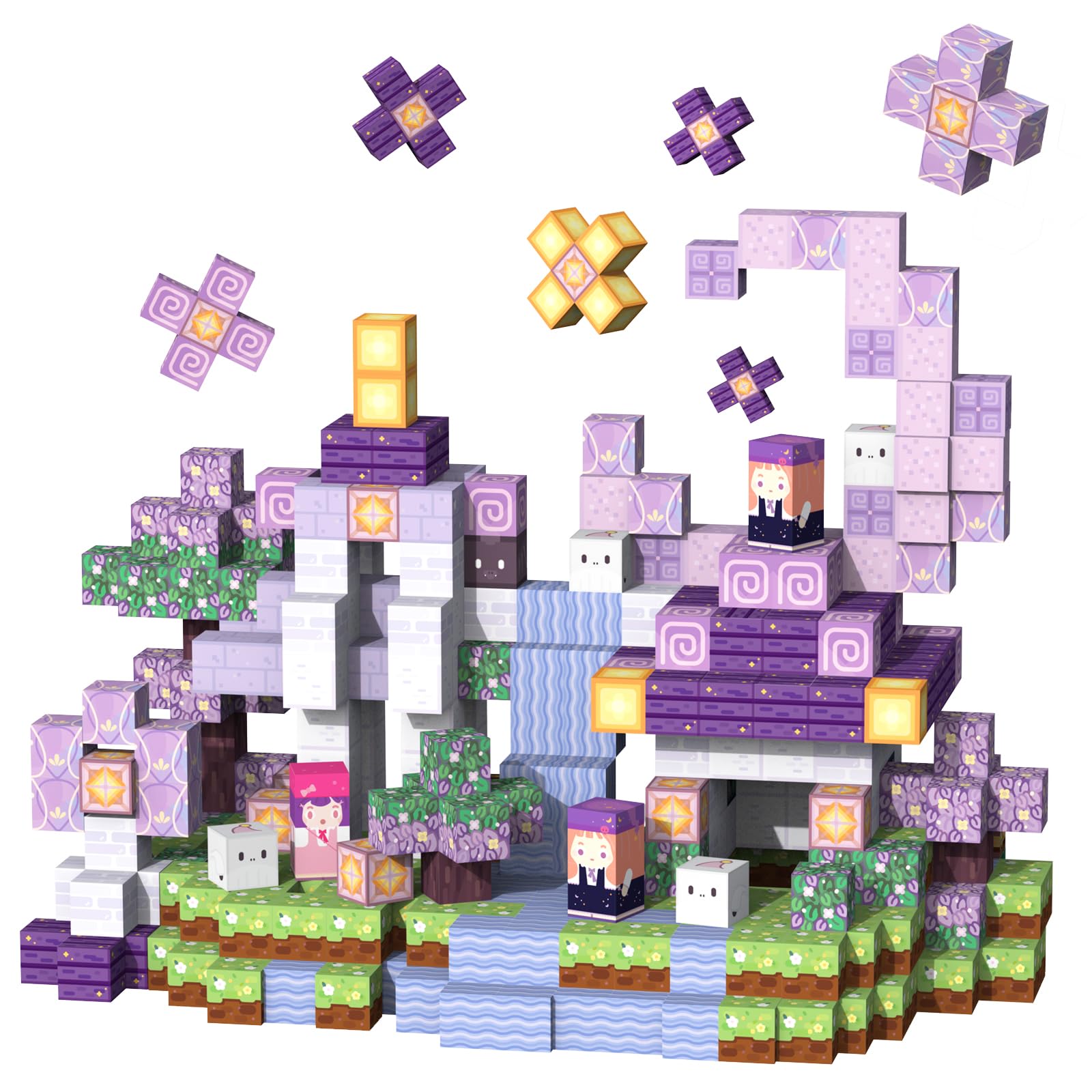 VNLINA castle pixel-art build inspires imaginative play.