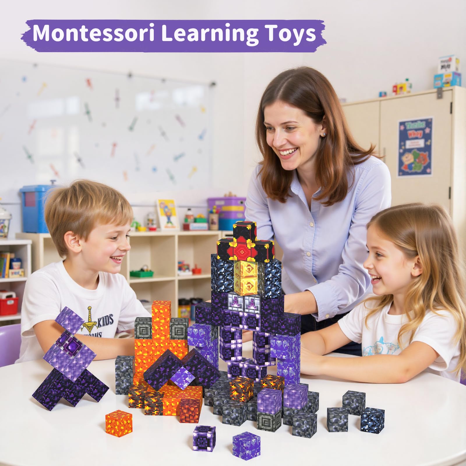 VNLINA magnetic cubes support mine shaft networks and creative problem solving.