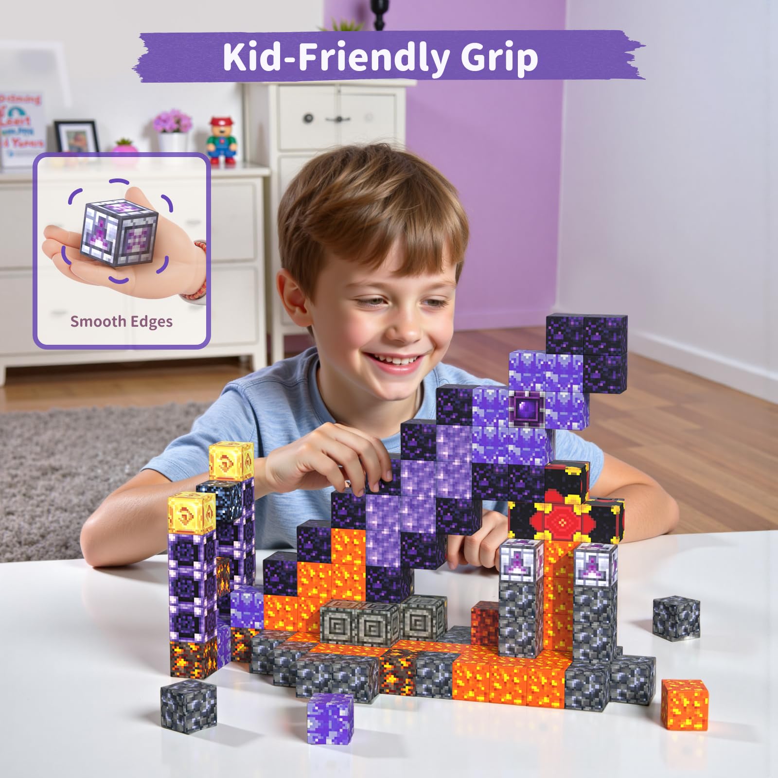 VNLINA blocks let kids build a sword fortress for pretend battles.