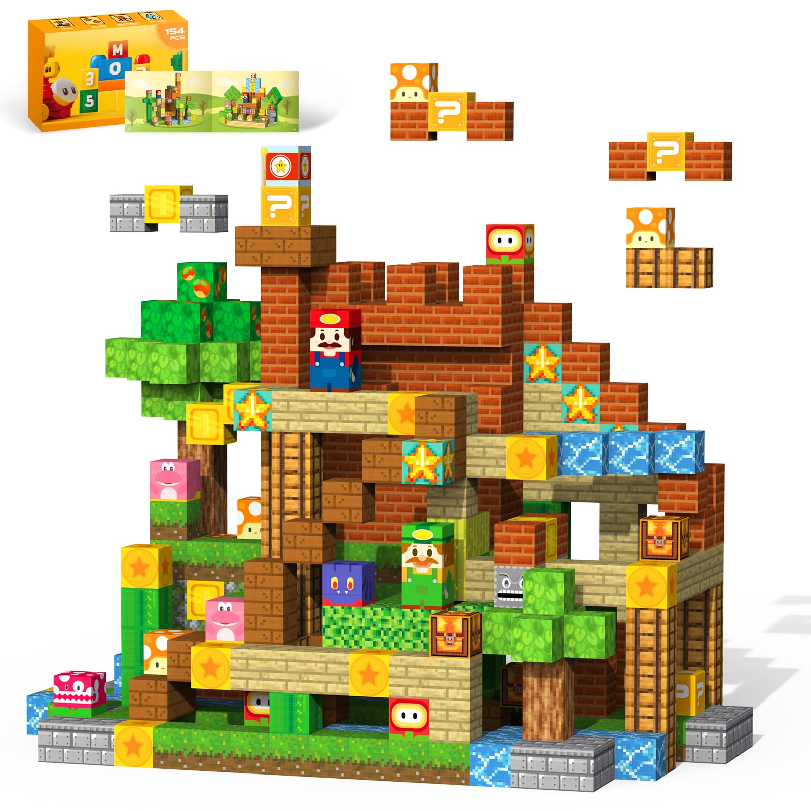 VNLINA Magnetic Blocks premium-quality materials support durable play