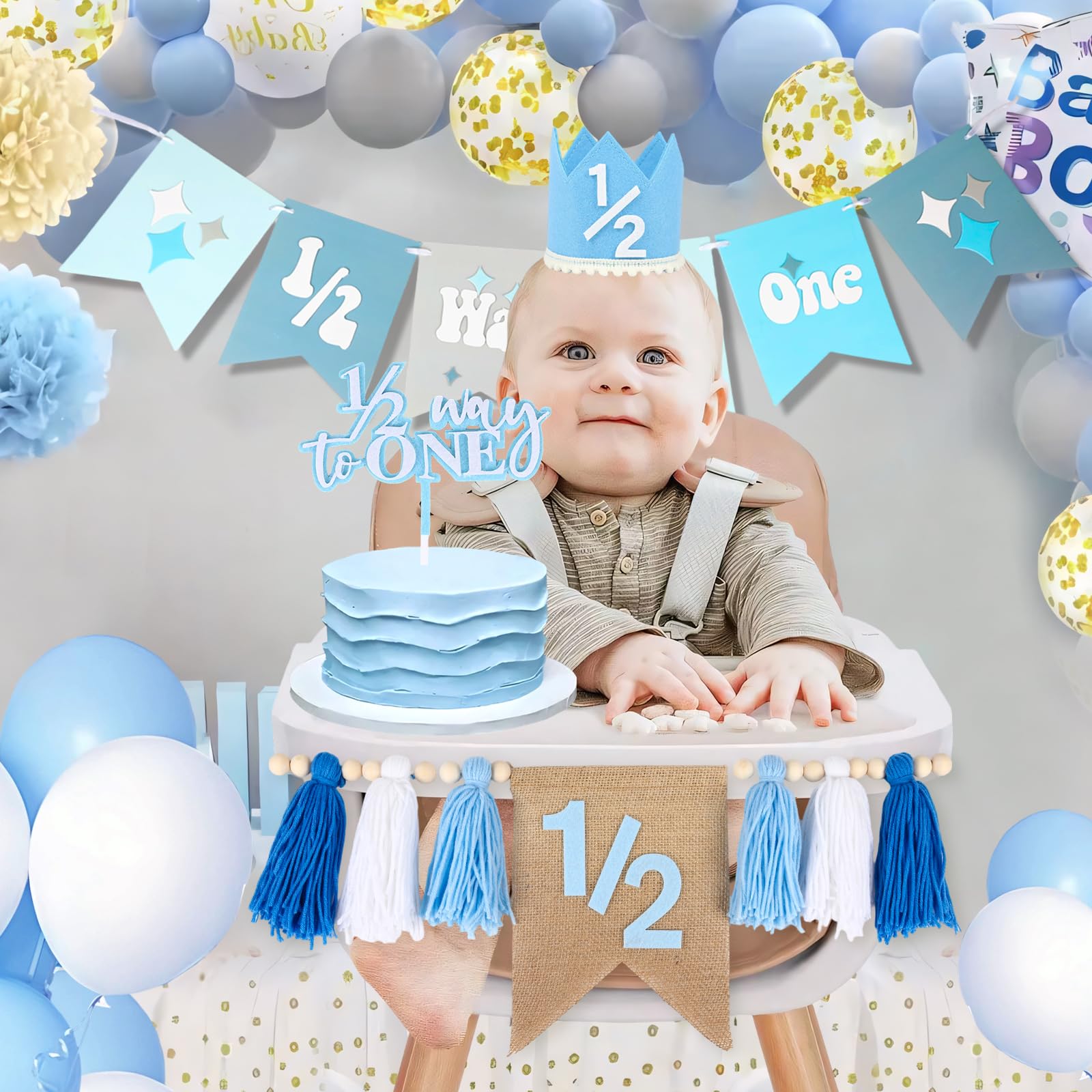 Vnysh keepsake moment with 1/2 birthday décor and photos