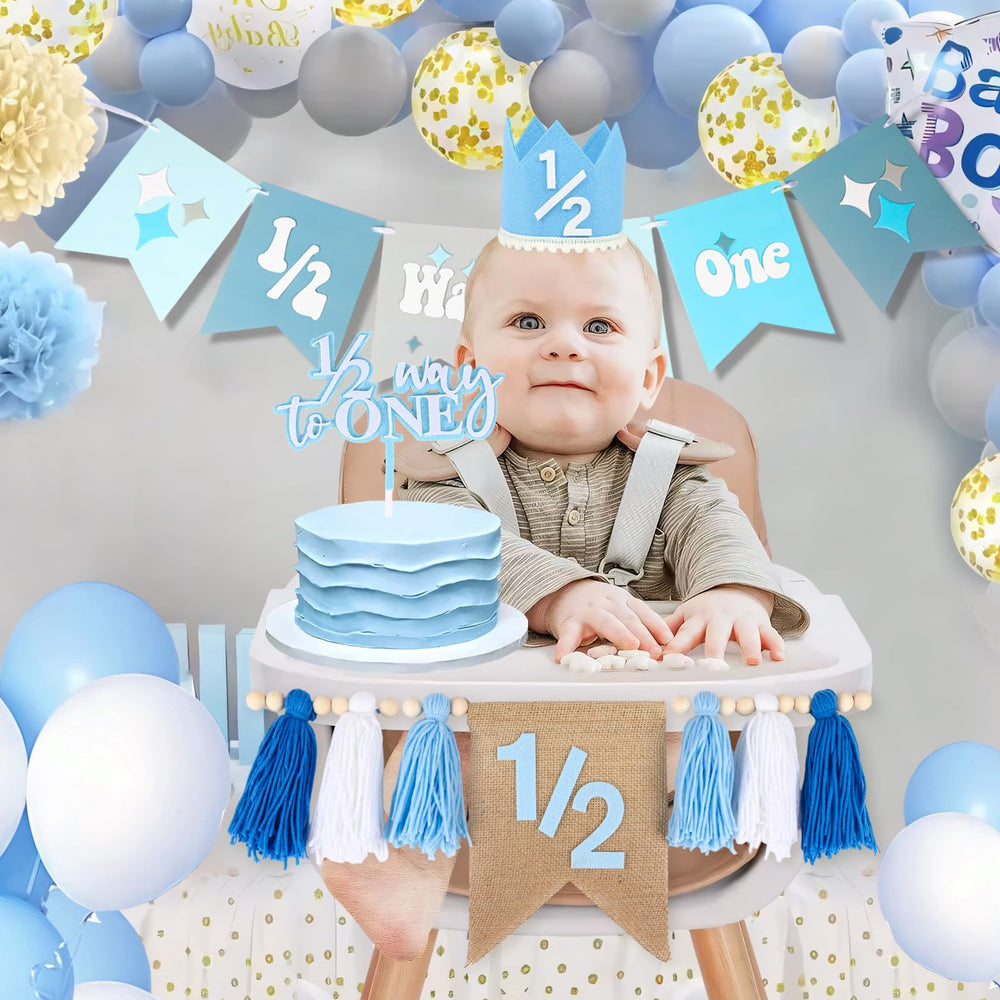 Vnysh keepsake moment with 1/2 birthday décor and photos