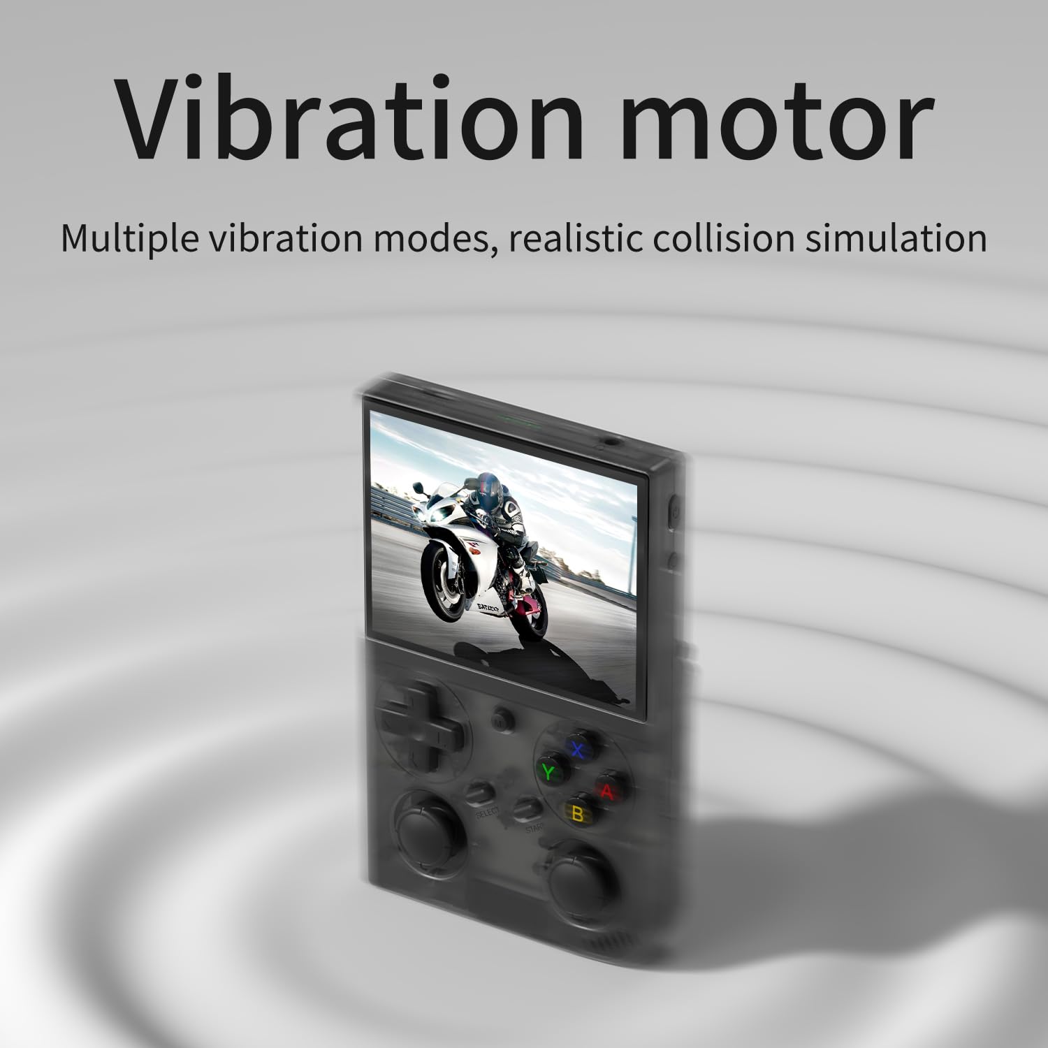 Voacle G350 transparent black tempered glass protects the IPS display.