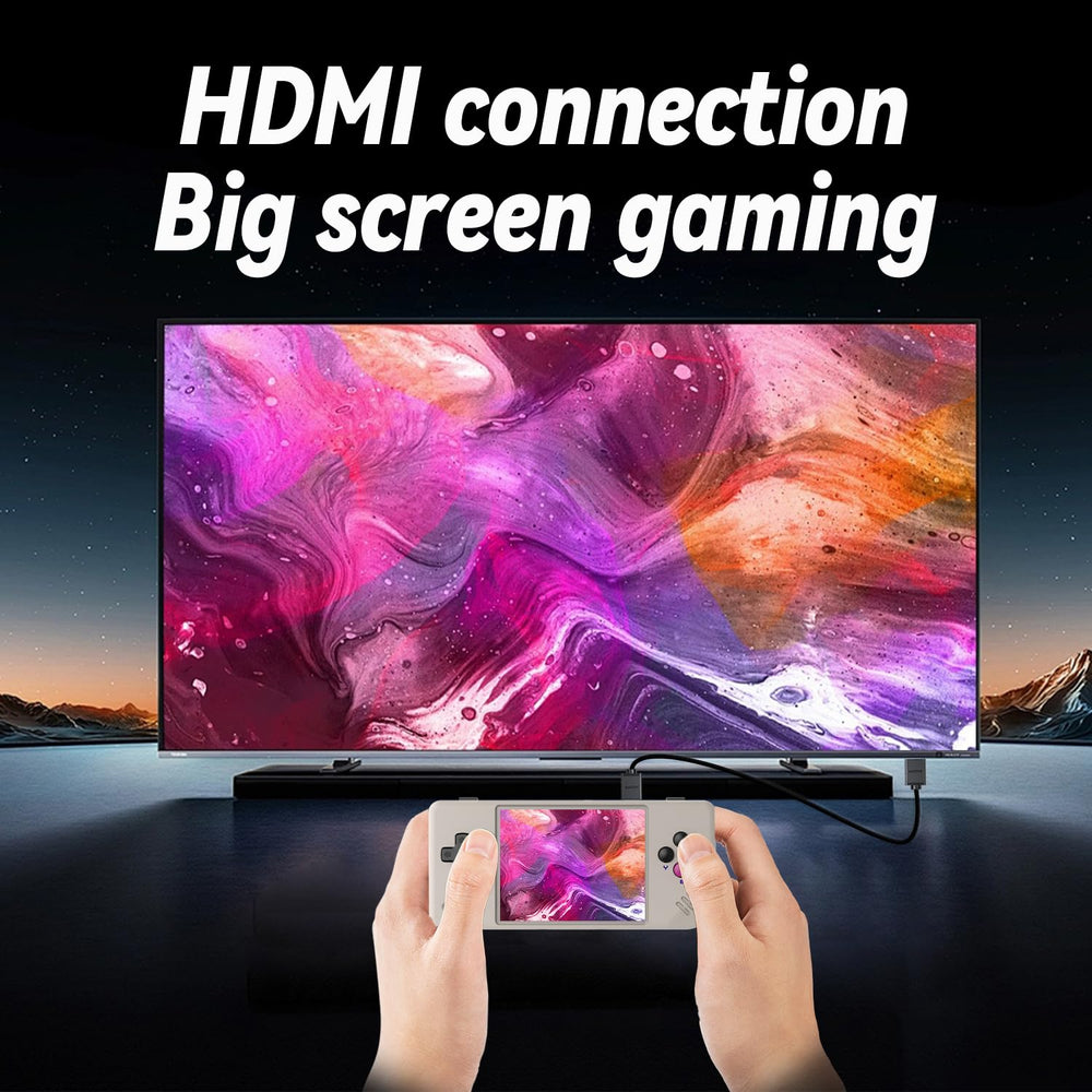 Voacle RG28XX connected to TV for larger-screen play