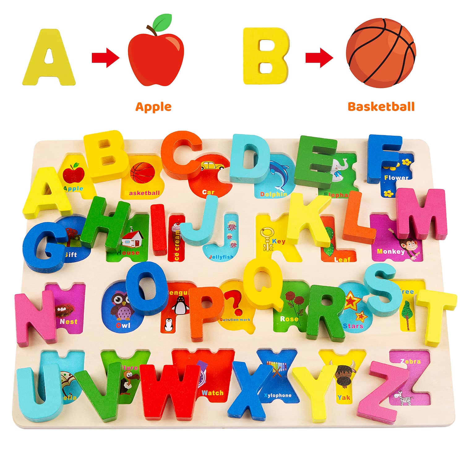 Voamuw puzzle set full view showing the complete learning trio