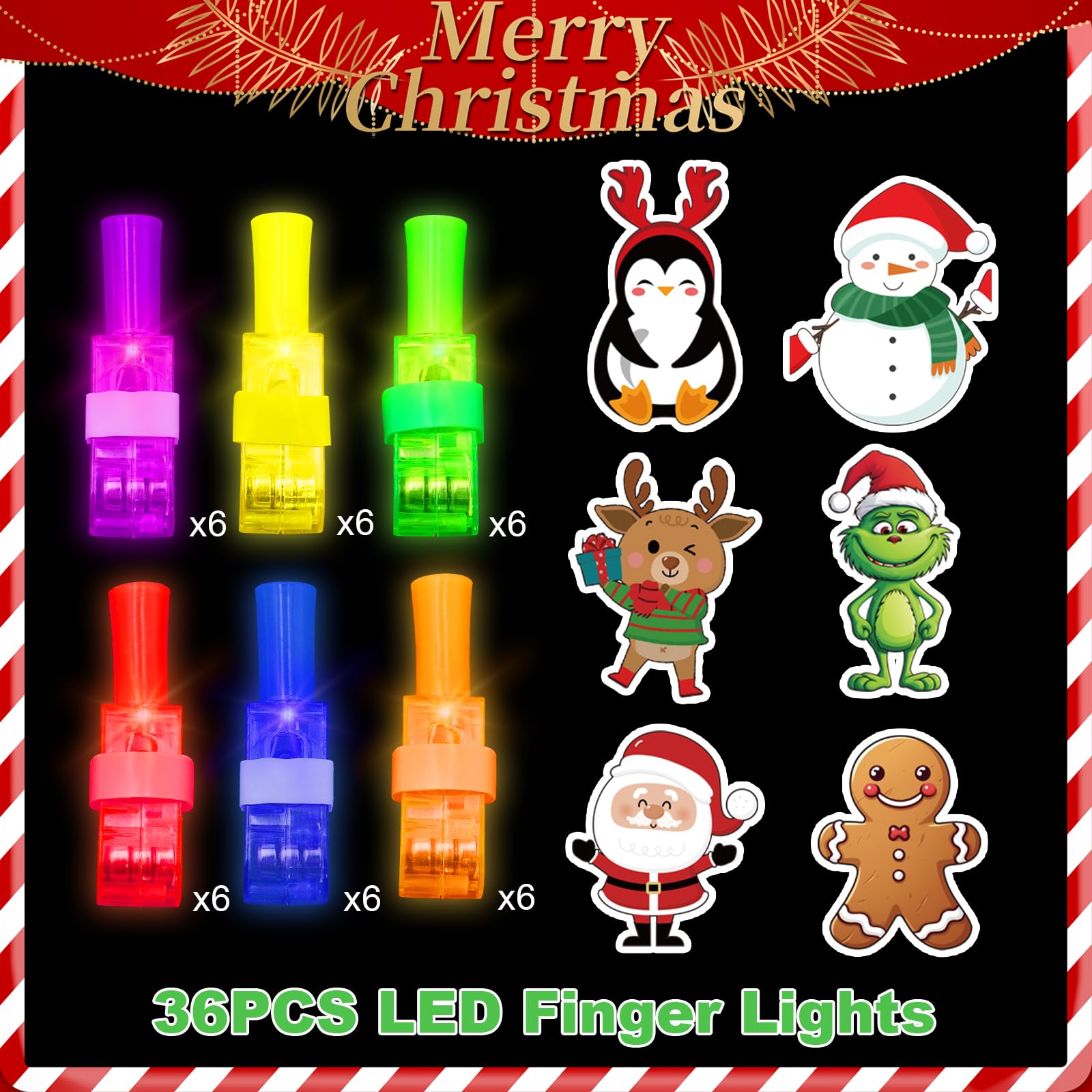 Vodoco Christmas finger lights gift box packaging highlights ready-to-gift sets.