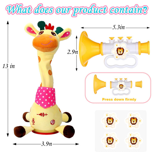 Vodolo giraffe neck-twist and dance action encourages movement