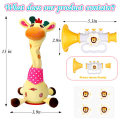 Vodolo giraffe neck-twist and dance action encourages movement