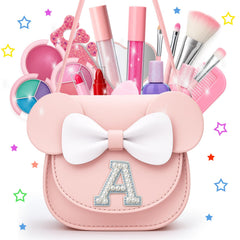 Vodolo makeup set with initials bag for little princesses, personalized storage for playtime.