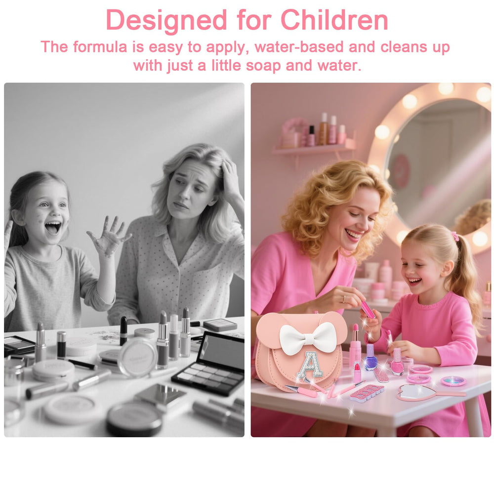 Vodolo lipsticks and glosses provide gentle color for pretend makeup sessions.