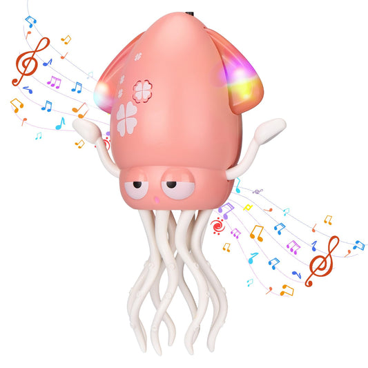 Vodolo Magic Dancing Octopus pink with lights captivates babies during playtime