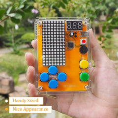 VOGURTIME five classic games display highlights nostalgic gameplay in a compact handheld kit.