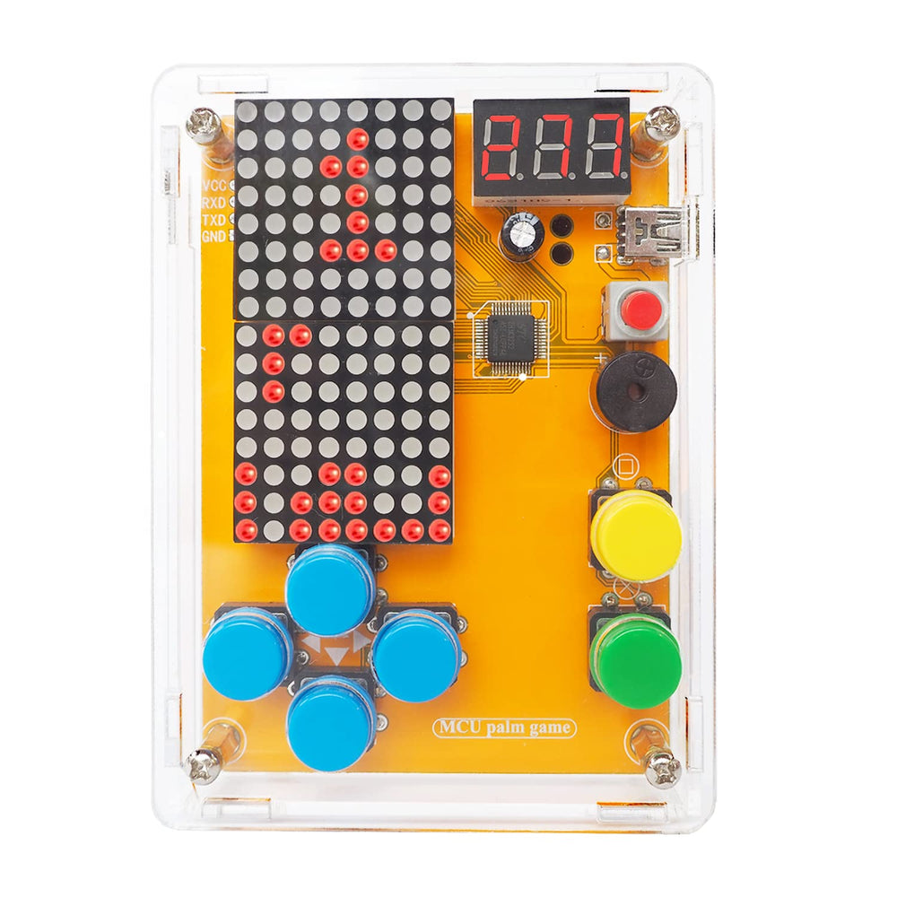 VOGURTIME DIY Solder Project Game Kit front view showing five retro games for hands-on learning.